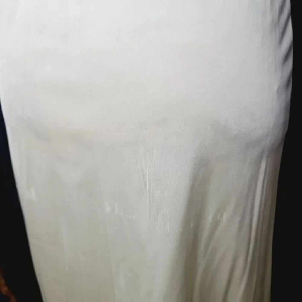 Vintage Ivory Lace Applique Half Skirt Slip - Picture 8 of 16
